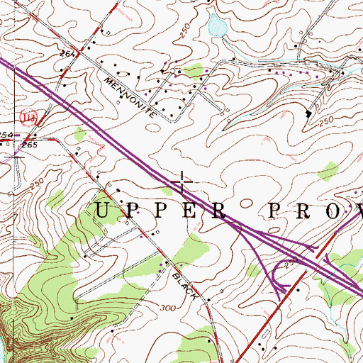 Topographic Map of Township of Upper Providence, PA