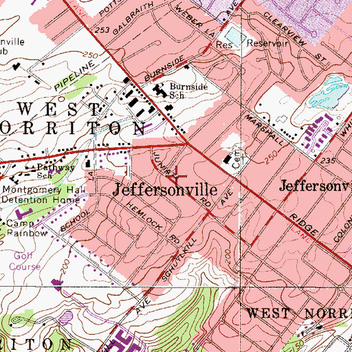 Topographic Map of Township of West Norriton, PA