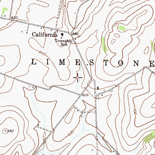 Topographic Map of Township of Limestone, PA