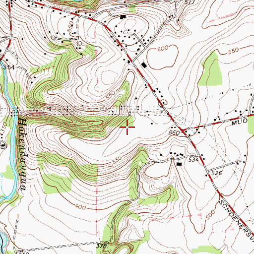 Topographic Map of Township of Allen, PA