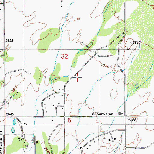 Topographic Map of Tanque Verde Elementary School, AZ