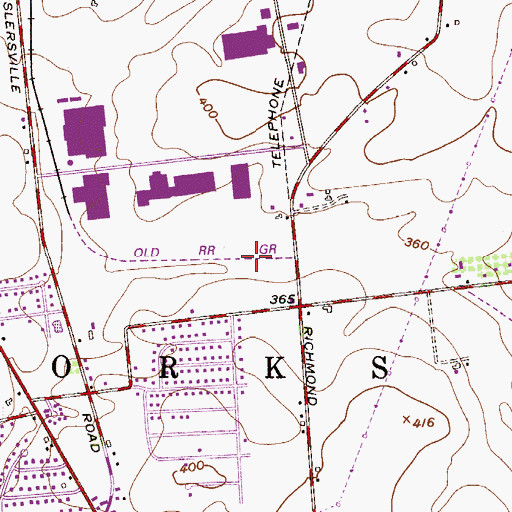 Topographic Map of Township of Forks, PA