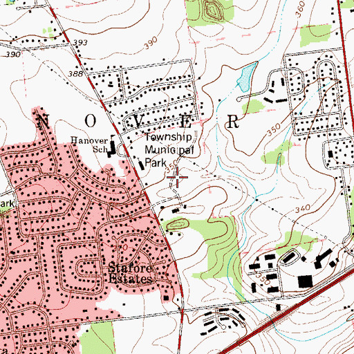 Topographic Map of Township of Hanover, PA