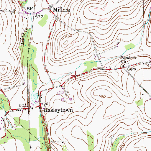 Topographic Map of Township of Plainfield, PA