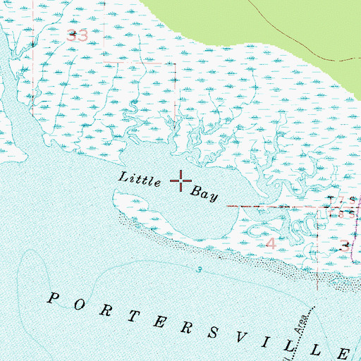 Topographic Map of Little Bay, AL