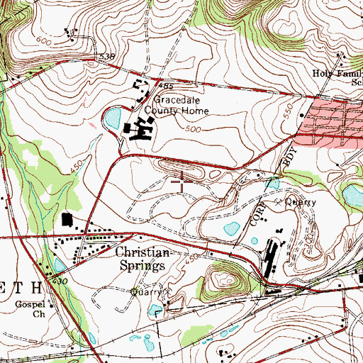 Topographic Map of Township of Upper Nazareth, PA