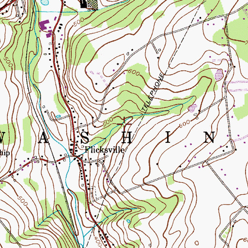 Topographic Map of Township of Washington, PA