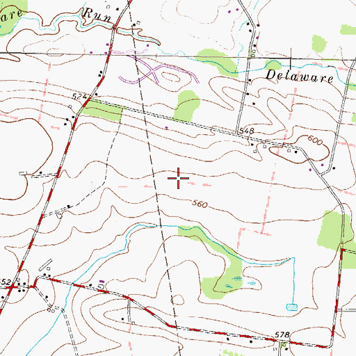 Topographic Map of Township of Delaware, PA