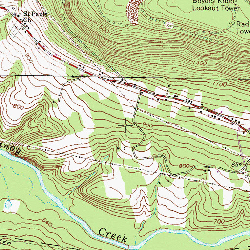 Topographic Map of Township of East Cameron, PA