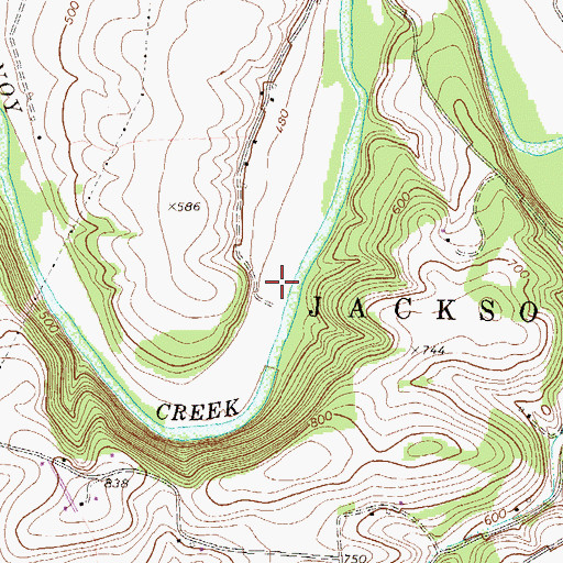 Topographic Map of Township of Jackson, PA