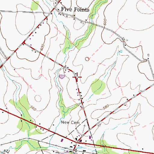 Topographic Map of Township of Lewis, PA
