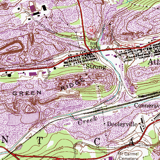 Topographic Map of Township of Mount Carmel, PA