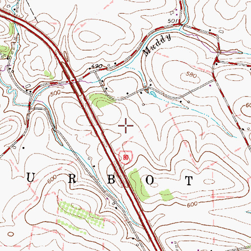 Topographic Map of Township of Turbot, PA