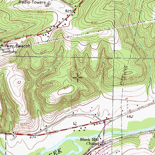 Topographic Map of Township of Upper Augusta, PA