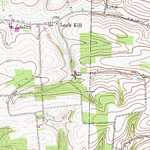 Topographic Map of Township of Upper Mahanoy, PA