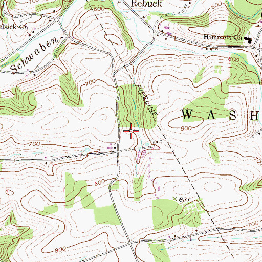 Topographic Map of Township of Washington, PA