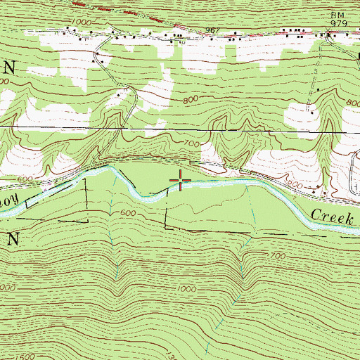 Topographic Map of Township of West Cameron, PA