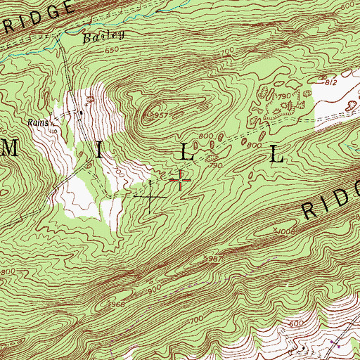 Topographic Map of Township of Miller, PA