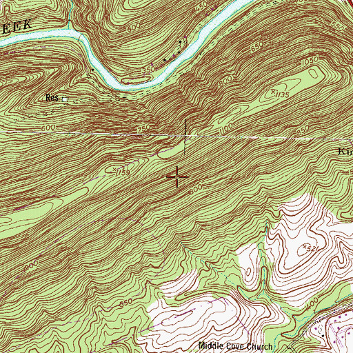 Topographic Map of Township of Penn, PA