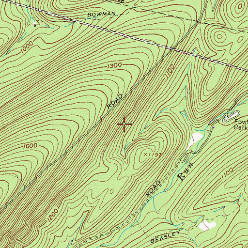 Topographic Map of Township of Toboyne, PA