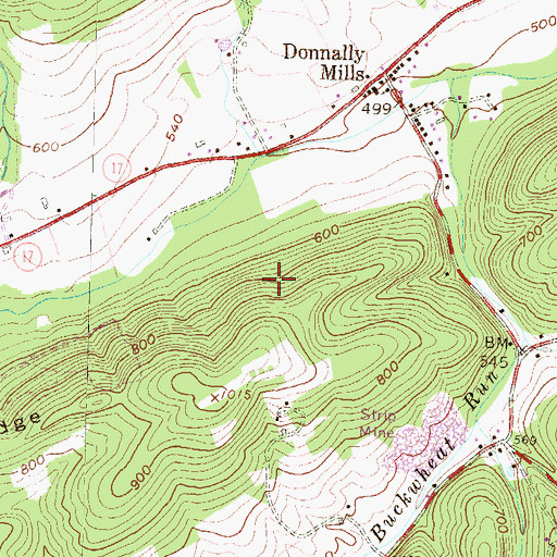 Topographic Map of Township of Tuscarora, PA