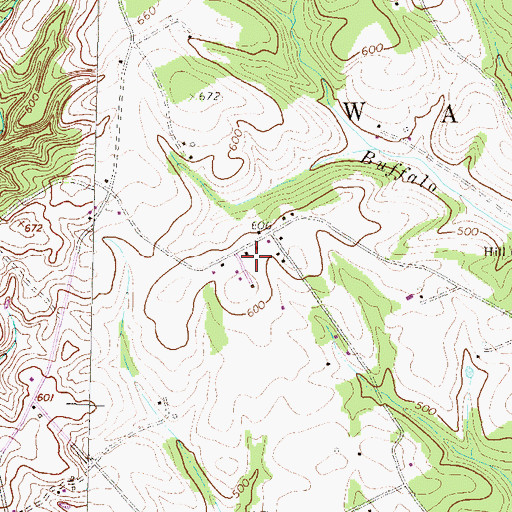 Topographic Map of Township of Watts, PA