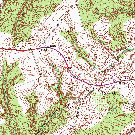 Topographic Map of Township of Wheatfield, PA