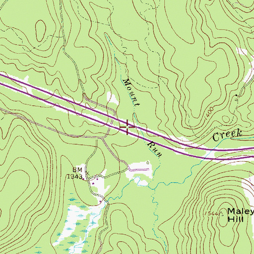 Topographic Map of Township of Blooming Grove, PA
