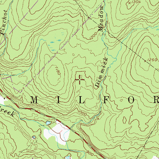 Topographic Map of Township of Milford, PA