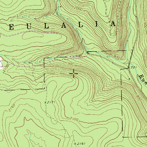 Topographic Map of Township of Eulalia, PA