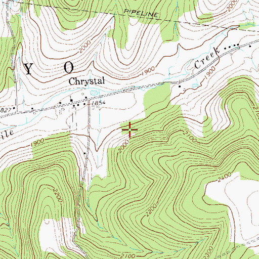 Topographic Map of Township of Oswayo, PA