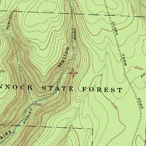 Topographic Map of Township of Pike, PA