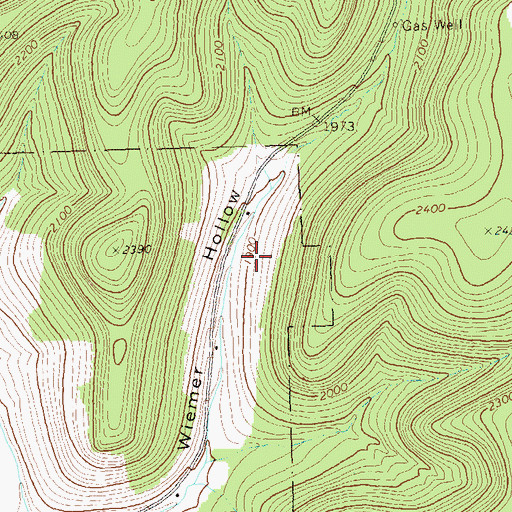 Topographic Map of Township of Pleasant Valley, PA