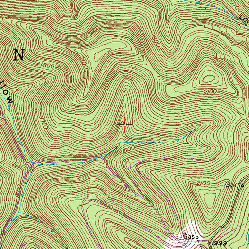 Topographic Map of Township of Wharton, PA