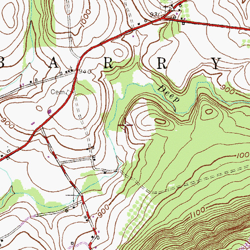 Topographic Map of Township of Barry, PA