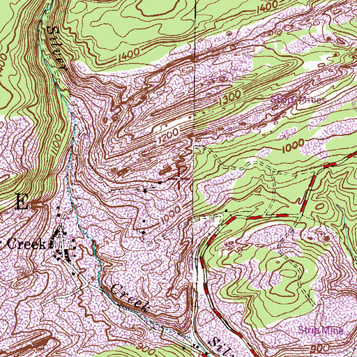 Topographic Map of Township of Blythe, PA