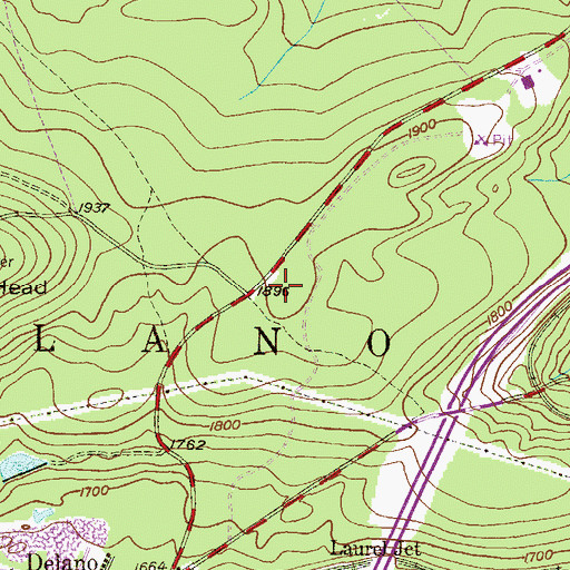 Topographic Map of Township of Delano, PA