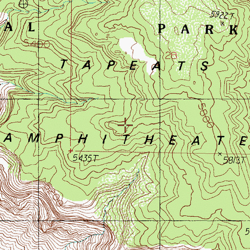 Topographic Map of Tapeats Amphitheater, AZ