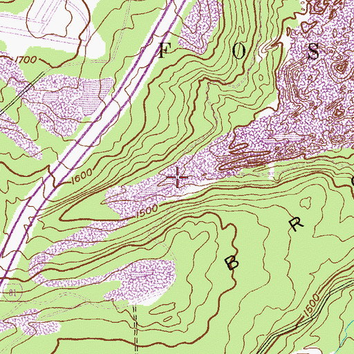 Topographic Map of Township of Foster, PA