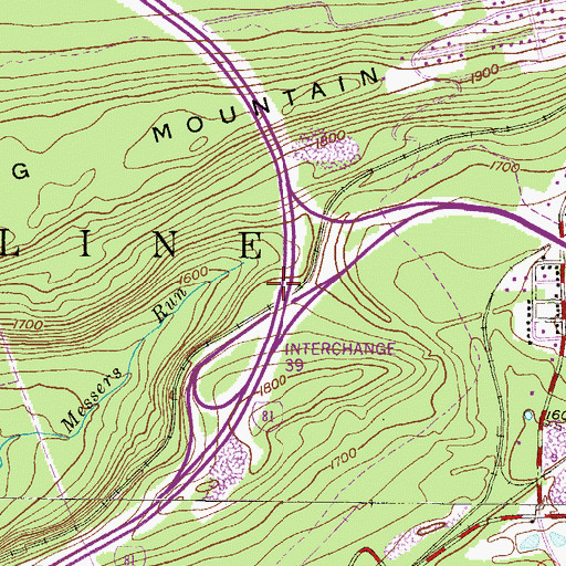 Topographic Map of Township of Kline, PA