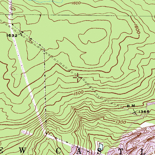 Topographic Map of Township of New Castle, PA