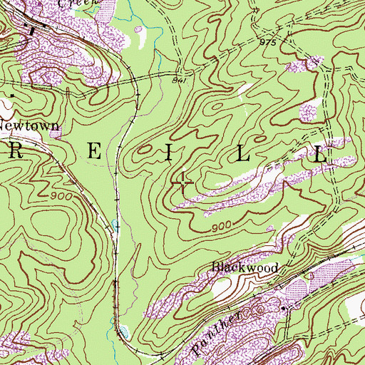 Topographic Map of Township of Reilly, PA