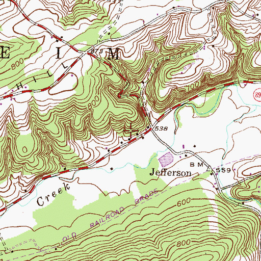 Topographic Map of Township of South Manheim, PA