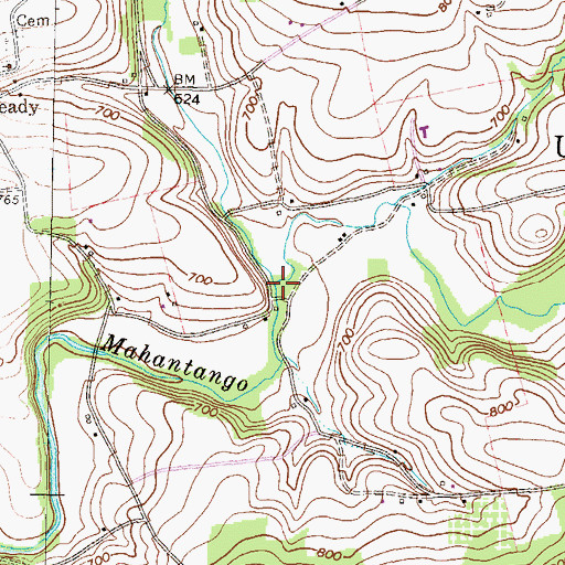 Topographic Map of Township of Upper Mahantongo, PA