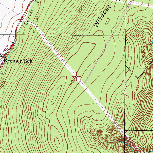 Topographic Map of Township of Walker, PA