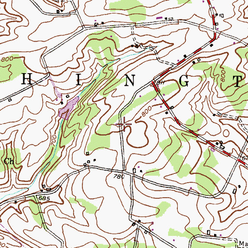 Topographic Map of Township of Washington, PA