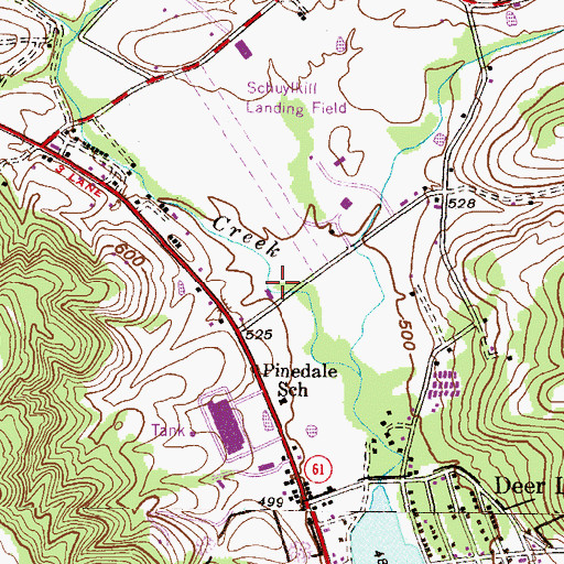 Topographic Map of Township of West Brunswick, PA