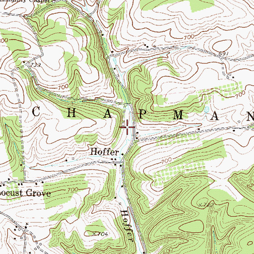 Topographic Map of Township of Chapman, PA