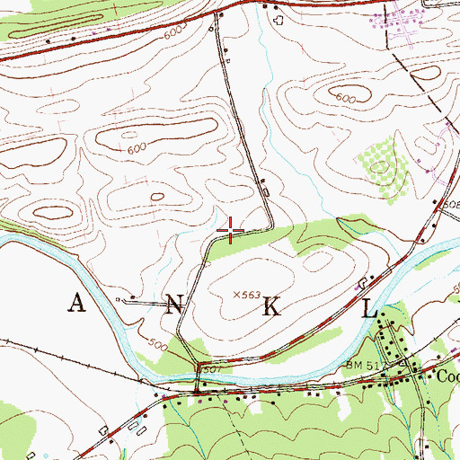 Topographic Map of Township of Franklin, PA