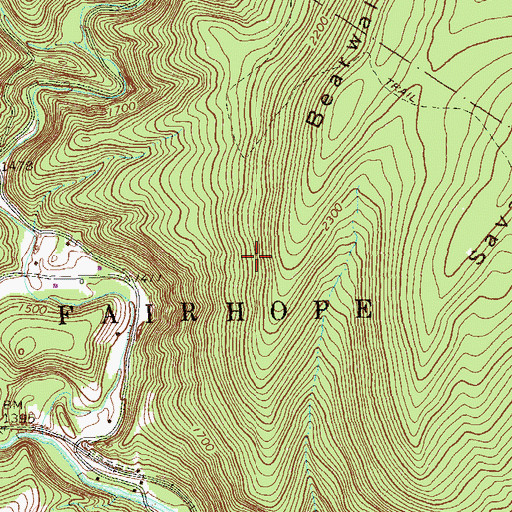 Topographic Map of Township of Fairhope, PA